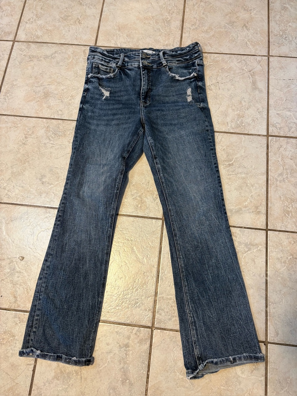 BKE Buckle Parker Universal Fit High Rise Boot Cut 31 x 31.5 Distressed Dark